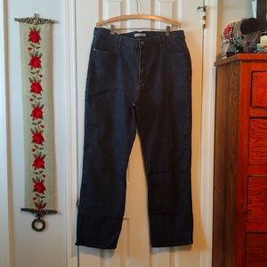 Lee Classic Fit Straight Leg Black Jeans w/ decorative lace pockets, siz…